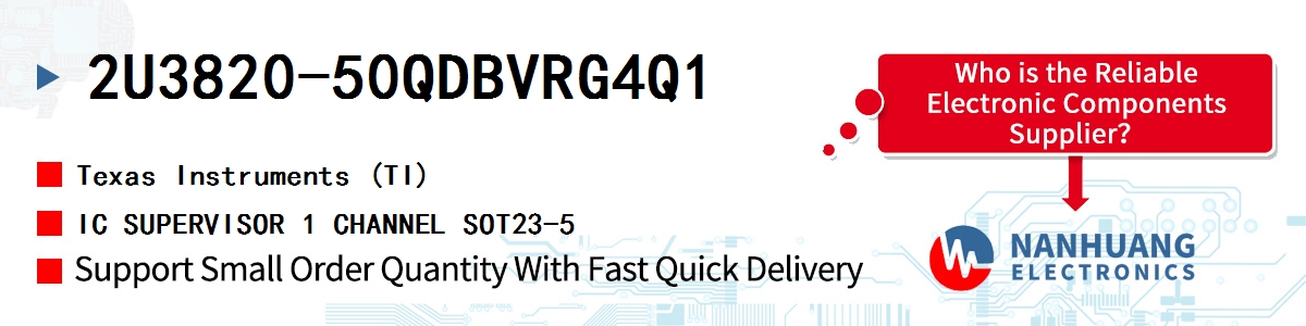 2U3820-50QDBVRG4Q1 TI IC SUPERVISOR 1 CHANNEL SOT23-5