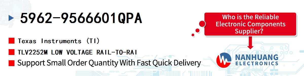 5962-9566601QPA TI TLV2252M LOW VOLTAGE RAIL-TO-RAI
