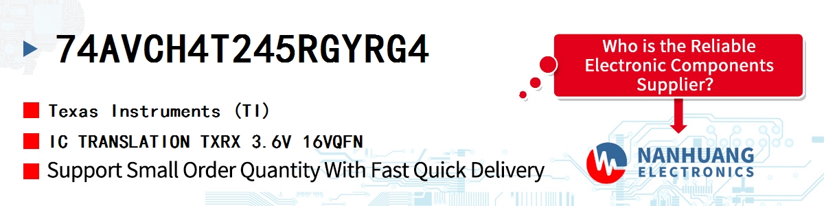 74AVCH4T245RGYRG4 TI IC TRANSLATION TXRX 3.6V 16VQFN