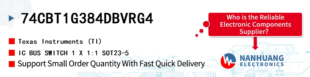 74CBT1G384DBVRG4 TI IC BUS SWITCH 1 X 1:1 SOT23-5