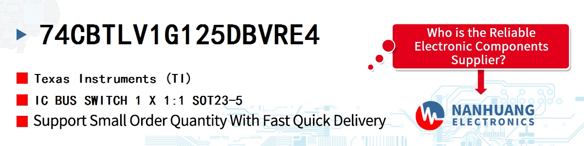 74CBTLV1G125DBVRE4 TI IC BUS SWITCH 1 X 1:1 SOT23-5