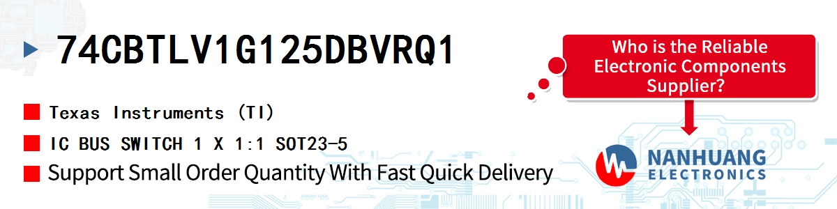 74CBTLV1G125DBVRQ1 TI IC BUS SWITCH 1 X 1:1 SOT23-5
