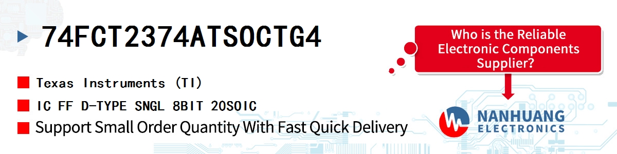 74FCT2374ATSOCTG4 TI IC FF D-TYPE SNGL 8BIT 20SOIC