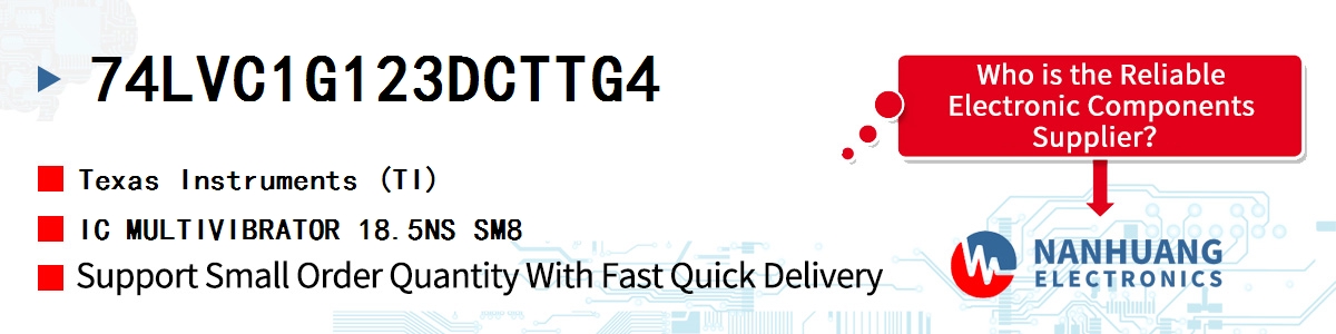 74LVC1G123DCTTG4 TI IC MULTIVIBRATOR 18.5NS SM8