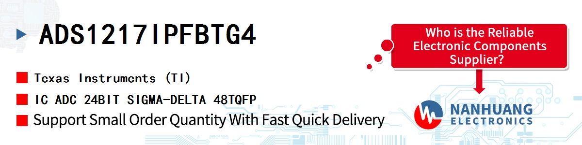 ADS1217IPFBTG4 TI IC ADC 24BIT SIGMA-DELTA 48TQFP
