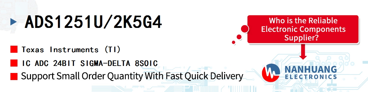 ADS1251U/2K5G4 TI IC ADC 24BIT SIGMA-DELTA 8SOIC