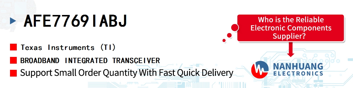 AFE7769IABJ TI BROADBAND INTEGRATED TRANSCEIVER