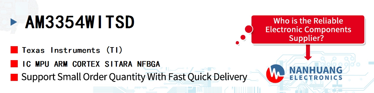 AM3354WITSD TI IC MPU ARM CORTEX SITARA NFBGA