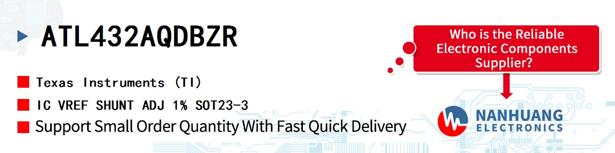 ATL432AQDBZR TI IC VREF SHUNT ADJ 1% SOT23-3