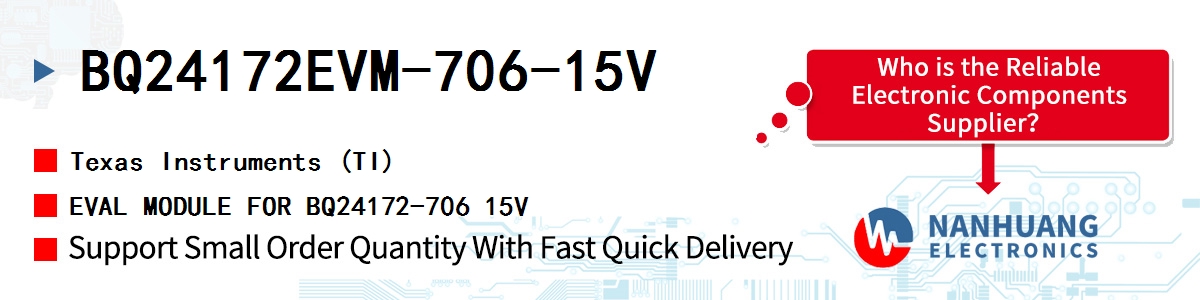 BQ24172EVM-706-15V TI EVAL MODULE FOR BQ24172-706 15V