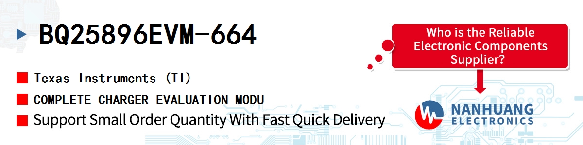 BQ25896EVM-664 TI COMPLETE CHARGER EVALUATION MODU