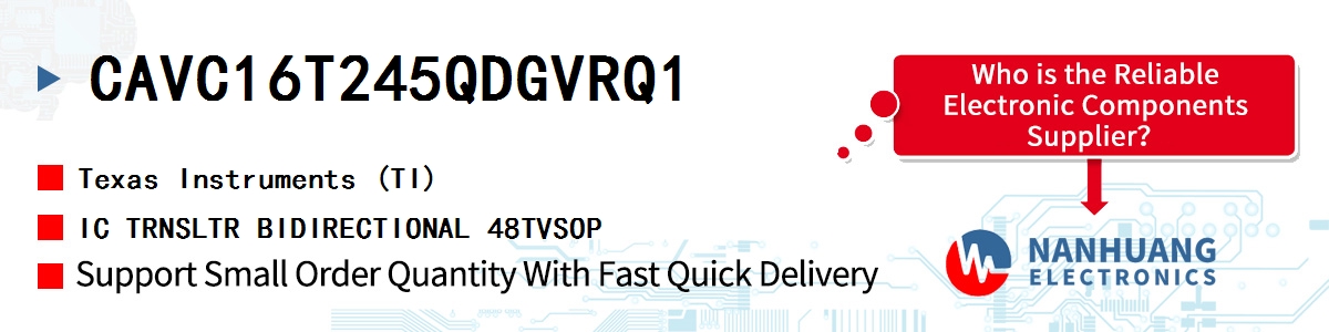 CAVC16T245QDGVRQ1 TI IC TRNSLTR BIDIRECTIONAL 48TVSOP