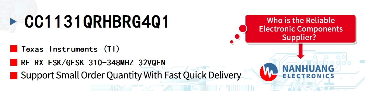 CC1131QRHBRG4Q1 TI RF RX FSK/GFSK 310-348MHZ 32VQFN
