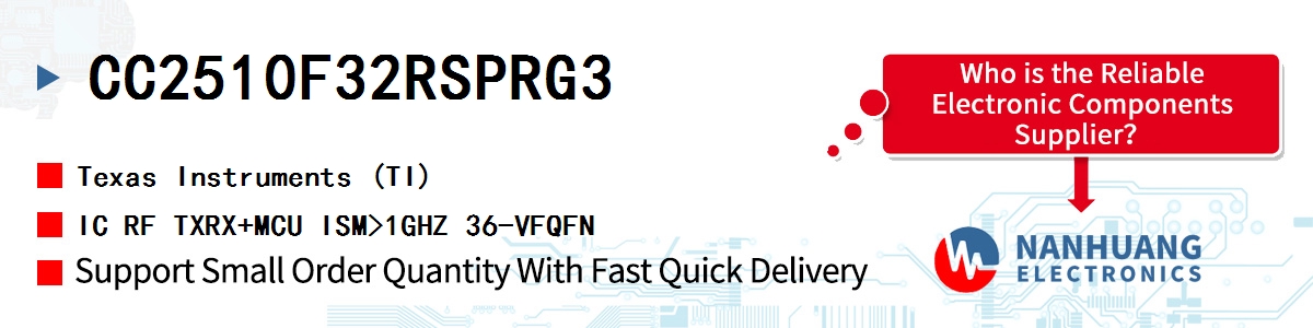 CC2510F32RSPRG3 TI IC RF TXRX+MCU ISM>1GHZ 36-VFQFN