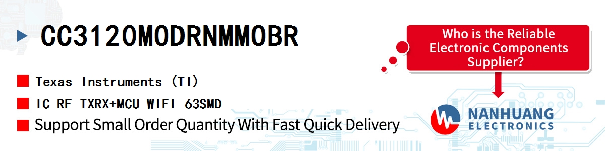 CC3120MODRNMMOBR TI IC RF TXRX+MCU WIFI 63SMD