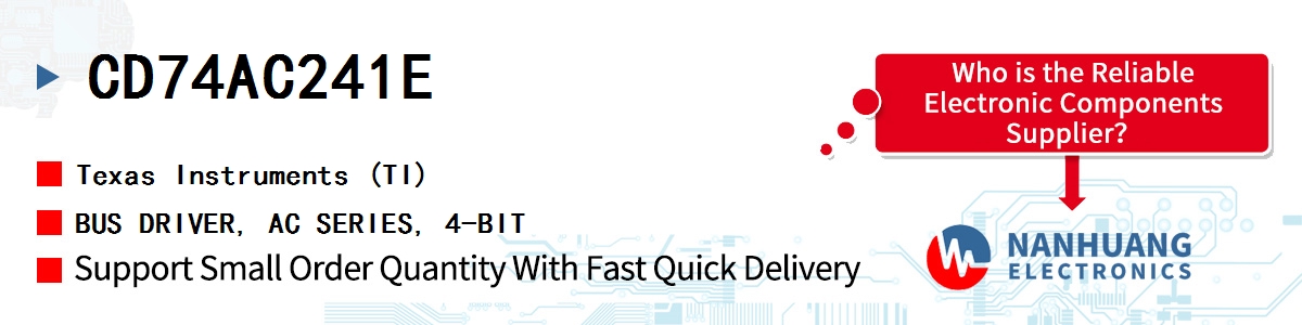CD74AC241E TI BUS DRIVER, AC SERIES, 4-BIT