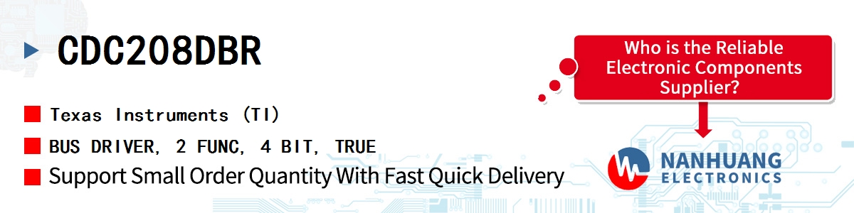 CDC208DBR TI BUS DRIVER, 2 FUNC, 4 BIT, TRUE