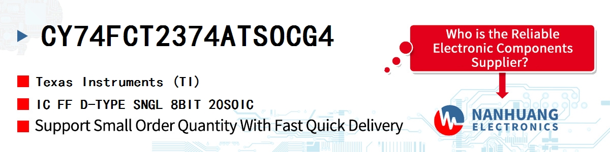 CY74FCT2374ATSOCG4 TI IC FF D-TYPE SNGL 8BIT 20SOIC