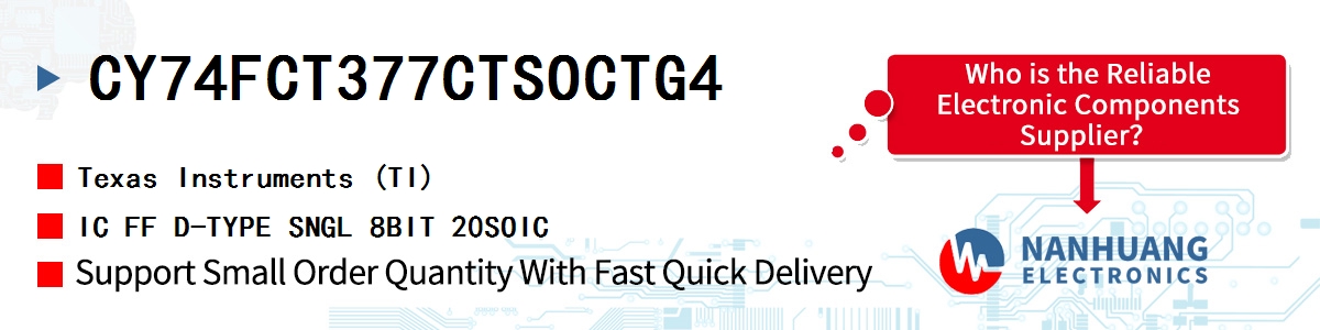 CY74FCT377CTSOCTG4 TI IC FF D-TYPE SNGL 8BIT 20SOIC