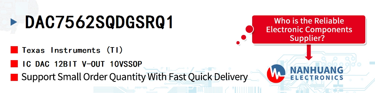 DAC7562SQDGSRQ1 TI IC DAC 12BIT V-OUT 10VSSOP