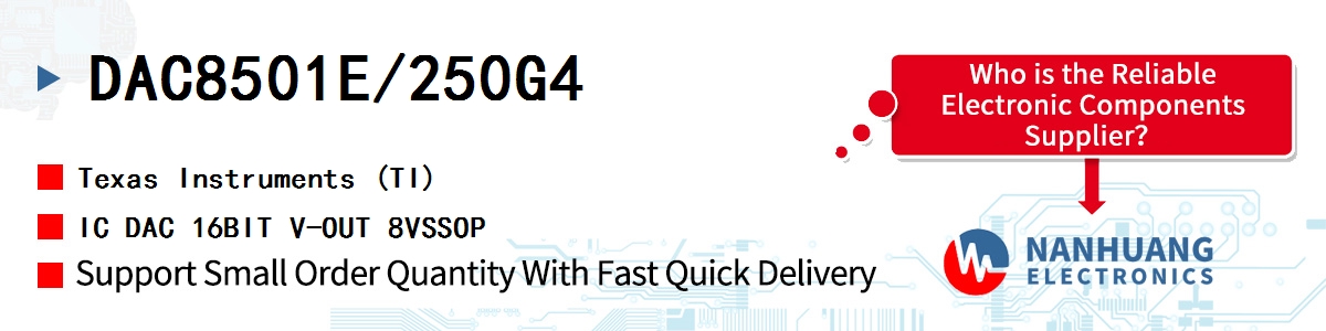 DAC8501E/250G4 TI IC DAC 16BIT V-OUT 8VSSOP