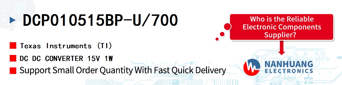 DCP010515BP-U/700 TI DC DC CONVERTER 15V 1W