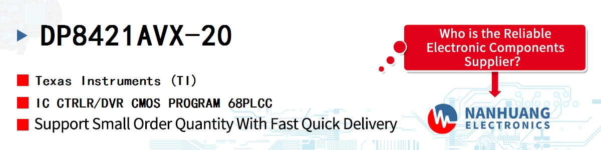 DP8421AVX-20 TI IC CTRLR/DVR CMOS PROGRAM 68PLCC