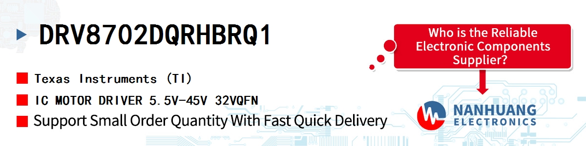 DRV8702DQRHBRQ1 TI IC MOTOR DRIVER 5.5V-45V 32VQFN