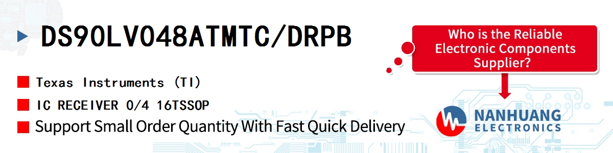 DS90LV048ATMTC/DRPB TI IC RECEIVER 0/4 16TSSOP