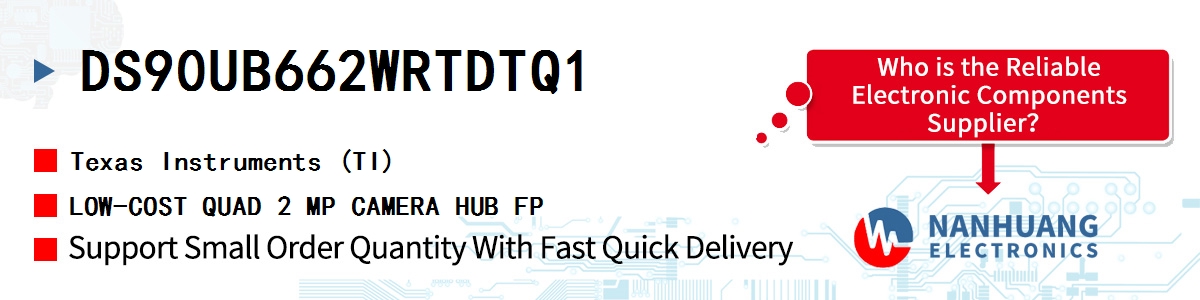 DS90UB662WRTDTQ1 TI LOW-COST QUAD 2 MP CAMERA HUB FP