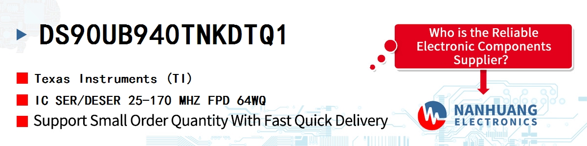 DS90UB940TNKDTQ1 TI IC SER/DESER 25-170 MHZ FPD 64WQ