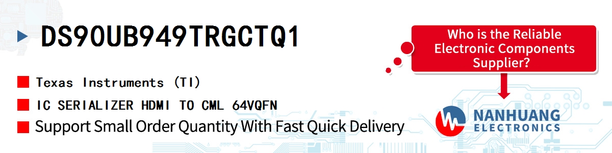 DS90UB949TRGCTQ1 TI IC SERIALIZER HDMI TO CML 64VQFN