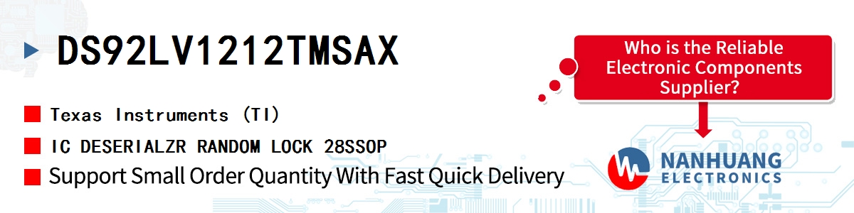 DS92LV1212TMSAX TI IC DESERIALZR RANDOM LOCK 28SSOP