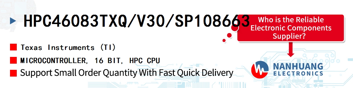HPC46083TXQ/V30/SP108663 TI MICROCONTROLLER, 16 BIT, HPC CPU