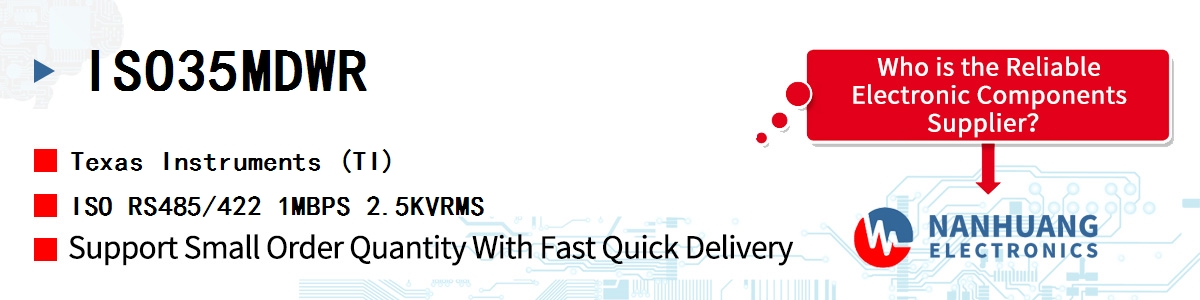 ISO35MDWR TI ISO RS485/422 1MBPS 2.5KVRMS