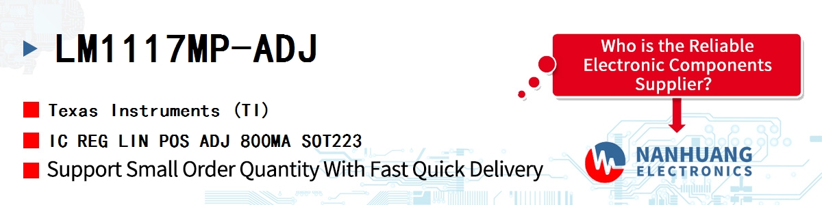LM1117MP-ADJ TI IC REG LIN POS ADJ 800MA SOT223
