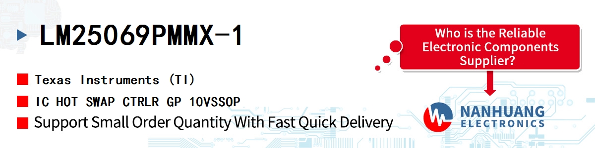 LM25069PMMX-1 TI IC HOT SWAP CTRLR GP 10VSSOP