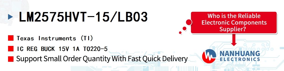 LM2575HVT-15/LB03 TI IC REG BUCK 15V 1A TO220-5