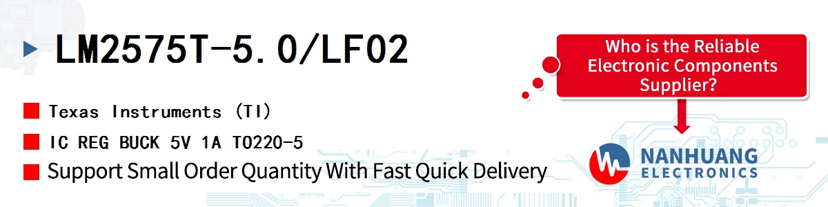 LM2575T-5.0/LF02 TI IC REG BUCK 5V 1A TO220-5