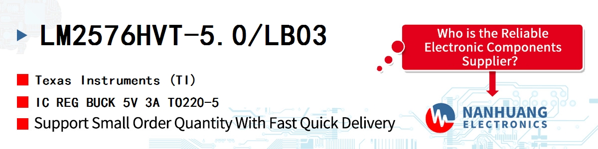 LM2576HVT-5.0/LB03 TI IC REG BUCK 5V 3A TO220-5