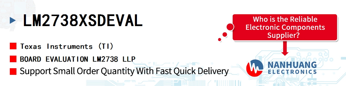 LM2738XSDEVAL TI BOARD EVALUATION LM2738 LLP