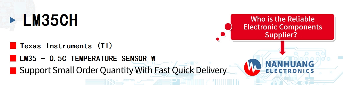LM35CH TI LM35 - 0.5C TEMPERATURE SENSOR W