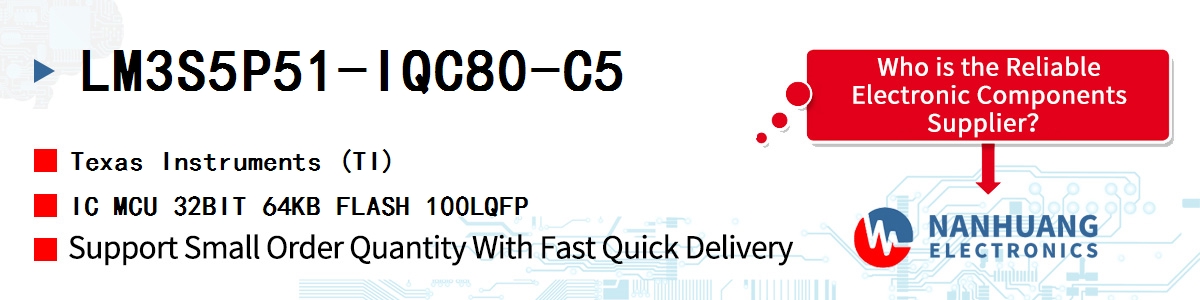 LM3S5P51-IQC80-C5 TI IC MCU 32BIT 64KB FLASH 100LQFP