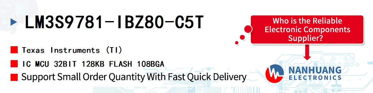 LM3S9781-IBZ80-C5T TI IC MCU 32BIT 128KB FLASH 108BGA