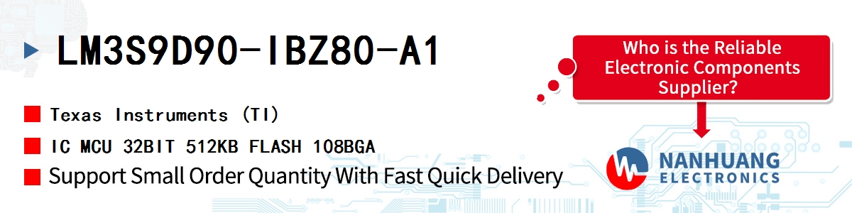 LM3S9D90-IBZ80-A1 TI IC MCU 32BIT 512KB FLASH 108BGA