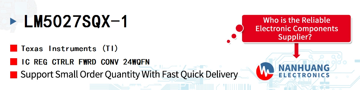 LM5027SQX-1 TI IC REG CTRLR FWRD CONV 24WQFN