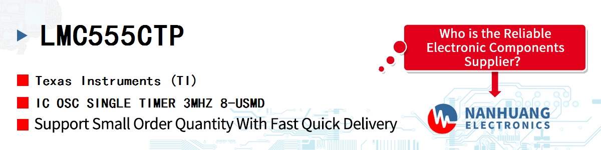 LMC555CTP TI IC OSC SINGLE TIMER 3MHZ 8-USMD