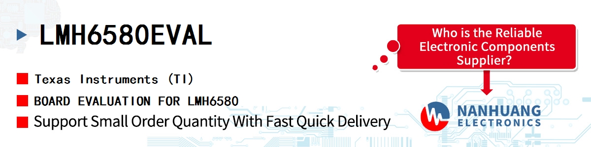 LMH6580EVAL TI BOARD EVALUATION FOR LMH6580