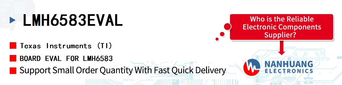 LMH6583EVAL TI BOARD EVAL FOR LMH6583