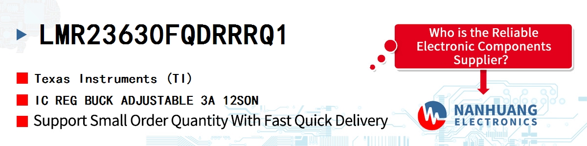LMR23630FQDRRRQ1 TI IC REG BUCK ADJUSTABLE 3A 12SON